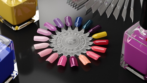 3D Nail Polish Color Display Round