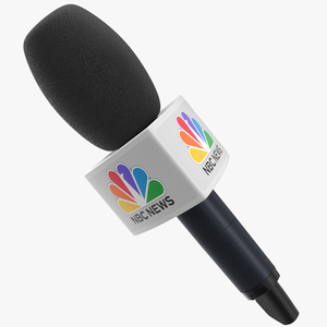 NBC News Handheld Microphone Triangular 3D model