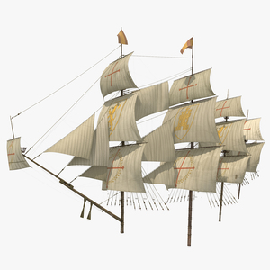 3D model Sail Ship Masts