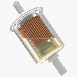3D model Universal Inline Fuel Filter with Petrol