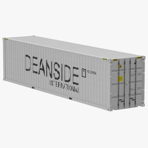 3D 40 ft High-Cube Container White