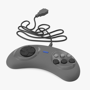 3D model Game Joystick for Console Grey