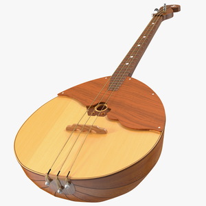 Domra Alto Three String Folk Instrument 3D model