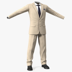 3D Formal Beige Men Suit