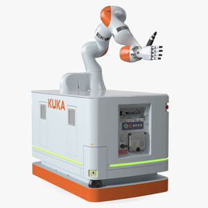 Mobile Robot KUKA and Dexterous Hand Rigged for Maya 3D