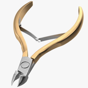 Cuticle Nipper Gold 3D model