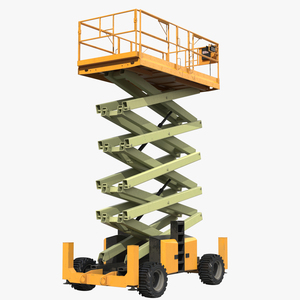 Engine Powered Scissor Lift Generic 4 3D