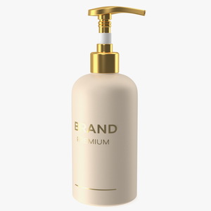 3D model Gold Cosmetic Pump Bottle