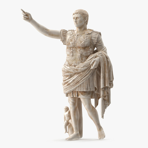 3D Caesar Augustus of Prima Porta Roman Statue model