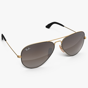 Sunglasses Ray Ban Aviator Brown 3D