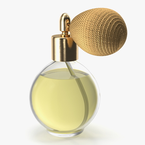 3D Ball Pump Perfume Bottle Golden