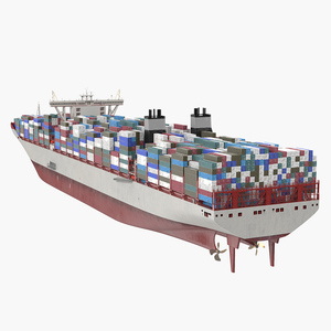 3D model Loaded Ultra Large Container Vessel