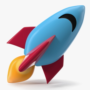 Rocket Emoji 3D