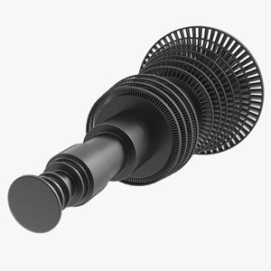 Steam Turbine Rotor 3D model