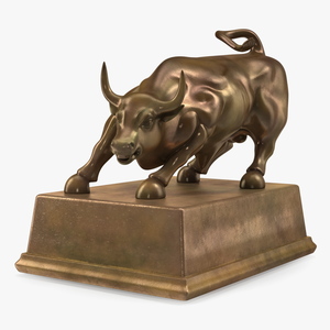 3D Bronze Bull Statue for 3D Print