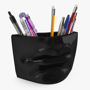 3D model Michelangelo David lips decor Black with Pens