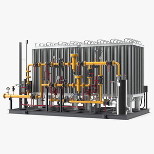 3D LNG Gas Filling Station model