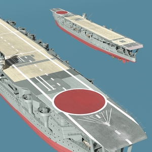 3D model Japanese Aircraft Carrier Kaga