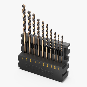 3D Gold Ferrous Drill Bit Set