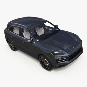 Porsche Cayenne 2024 Luxury SUV Black 3D