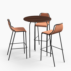 Modern Bar Stools and Table 3D