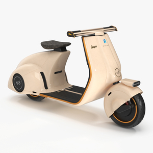 3D Electric Scooter Vespa 98 Beige