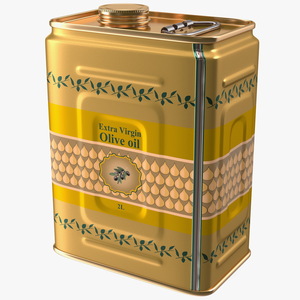 3D model Olive Oil 2 Litre Tin Can