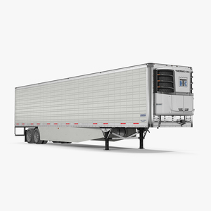 Vanguard Reefer Trailer with Thermo King C600 Rigged 3D