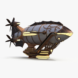 3D Steampunk Airship Fantasy Craft