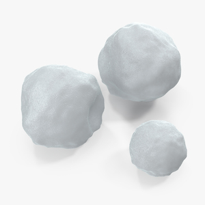 3D Snowballs Set model