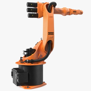 Low Payload Robot Arm Kuka KR 6 2 Rigged for Cinema 4D 3D model