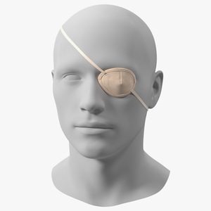 3D Beige Eye Patch on Mannequin model