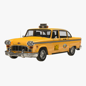 Old NYC Checker Cab 3D model