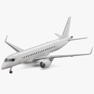 Jet Airliner Rigged 3D model