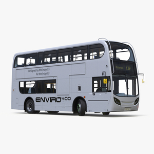 3D Alexander Dennis Enviro400 Double Decker Bus Rigged