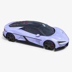 3D Supercar BYD Yangwang U9 Violet Color Simplified model