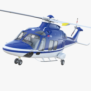 3D Multirole Helicopter AgustaWestland AW169