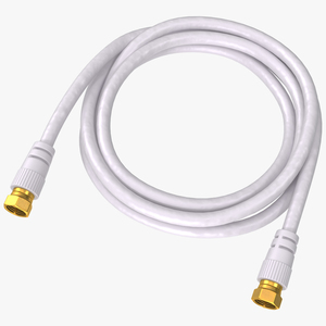 3D F Type RG6 Coax Cable Gold Plated model