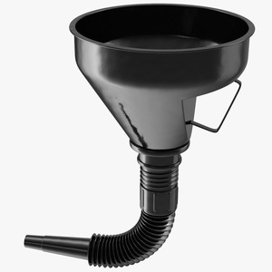 Fuel Funnel with Handle and Flexible Spout Extension 3D