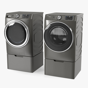 3D Washer and Dryer Set Profile Grey model