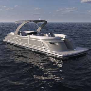 3D model Pontoon Boat Bennington Q LINE 2024 Grey