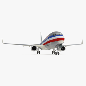 3D Boeing 737 900 with Interior American Airlines Rigged model