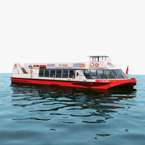 Chinese Cruise Boat Floating on Water 3D