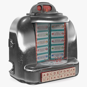Vintage Tabletop Jukebox Seeburg Off State 3D