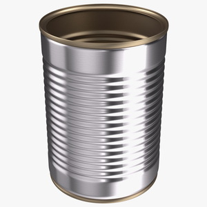 3D Empty Tin Can model