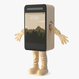 3D Golden IPhone Costume Character A-pose model