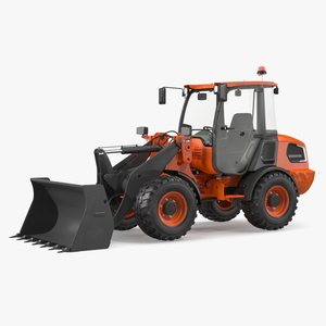 3D Electric Loader with Bucket Simple Interior model