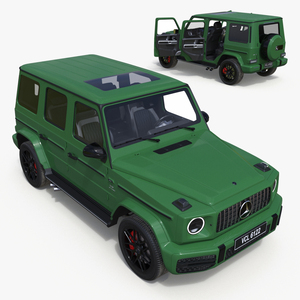 Mercedes-Benz G63 AMG Green Rigged 3D model