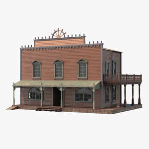 Wild West Large Building 3D model