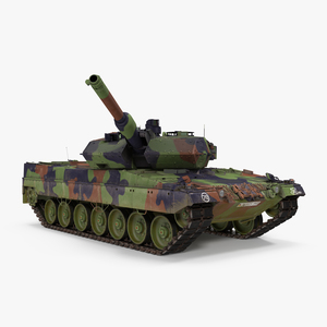 German Battle Tank Leopard 2A5 Rigged 3D